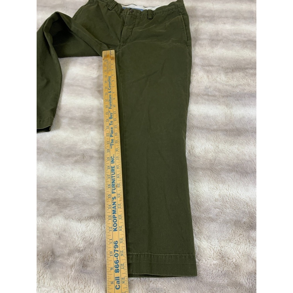 Polo Ralph Lauren Bedford Chino Pants Mens Green Classic Fit Cotton Casual 32x29 - Picture 4 of 9